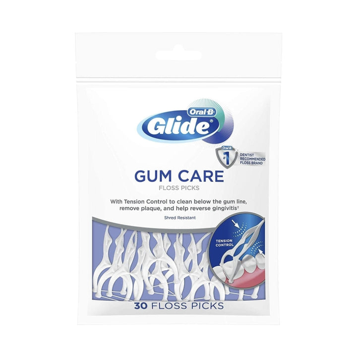 Oral-B Glide Floss Picks pack of 30 for efficient plaque removal and gum care.