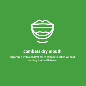 Combats dry mouth infographic for Dr. Heff's Remarkable Dental Supplement.