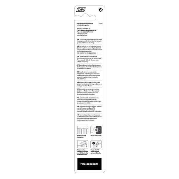 TePe Select Medium Toothbrush packaging with product details and barcode.